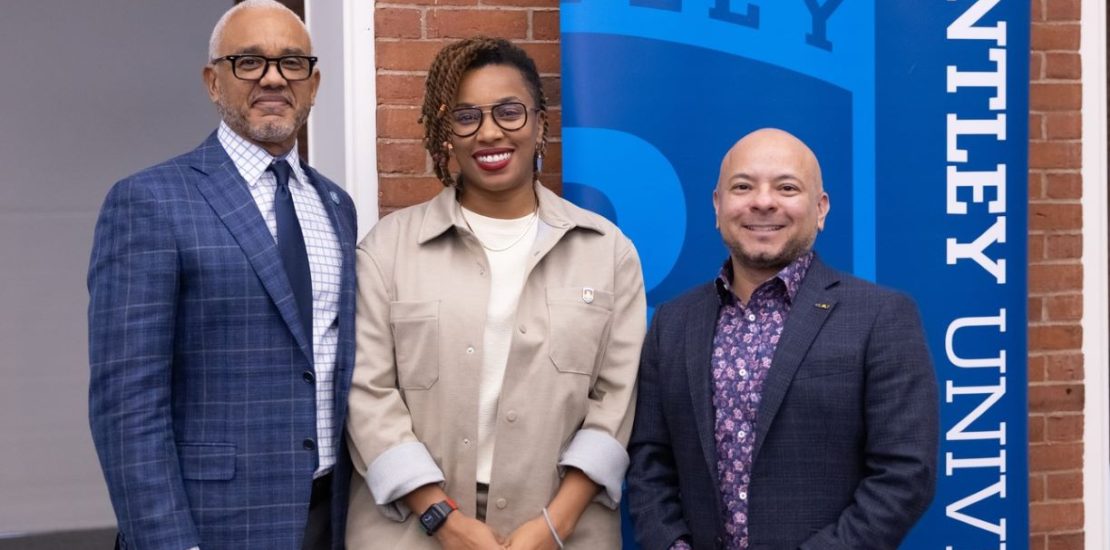 Bentley President E. LaBrent Chrite, GLSEN CEO Melanie Willingham-Jaggers and Bentley Assistant Professor of Management Dr. Mateo Cruz